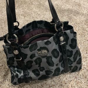 Animal print coach purse